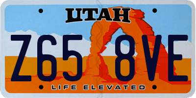 UT license plate Z658VE