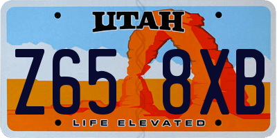 UT license plate Z658XB