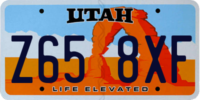UT license plate Z658XF