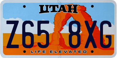 UT license plate Z658XG