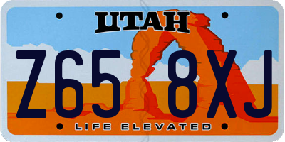 UT license plate Z658XJ