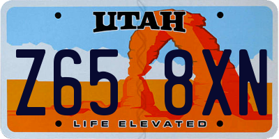 UT license plate Z658XN