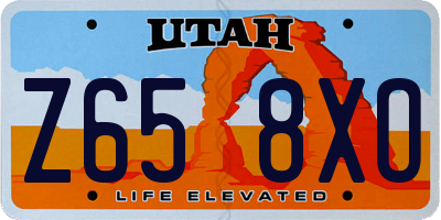 UT license plate Z658XO