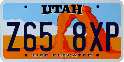 UT license plate Z658XP