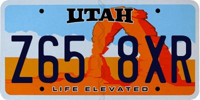 UT license plate Z658XR