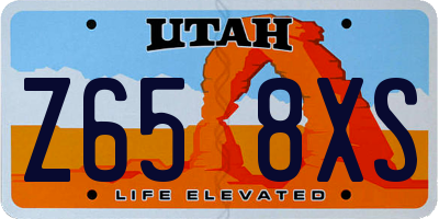 UT license plate Z658XS