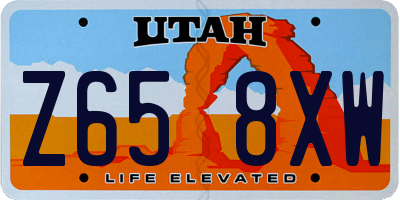 UT license plate Z658XW