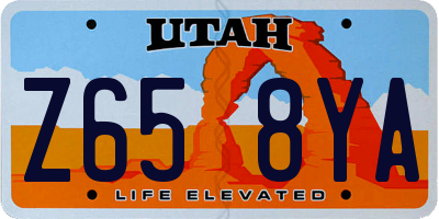 UT license plate Z658YA