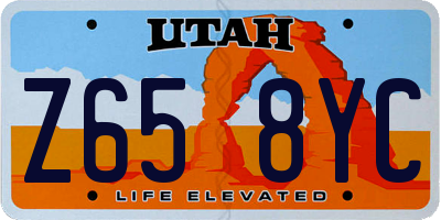 UT license plate Z658YC