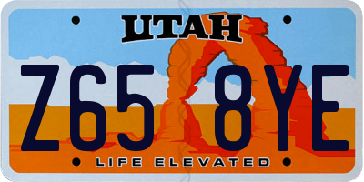 UT license plate Z658YE