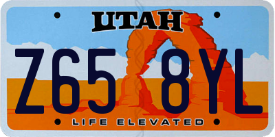 UT license plate Z658YL