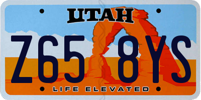 UT license plate Z658YS
