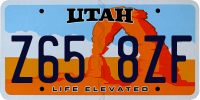 UT license plate Z658ZF