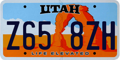 UT license plate Z658ZH
