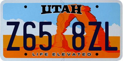 UT license plate Z658ZL