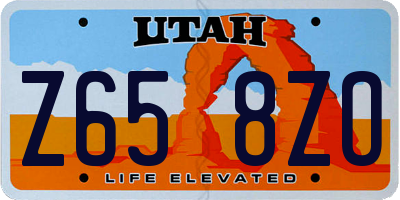 UT license plate Z658ZO