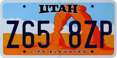 UT license plate Z658ZP