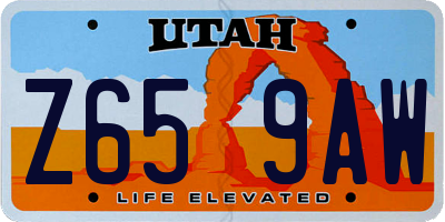 UT license plate Z659AW