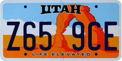 UT license plate Z659CE