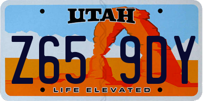 UT license plate Z659DY