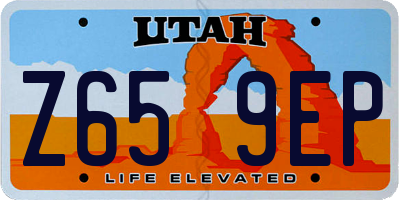 UT license plate Z659EP