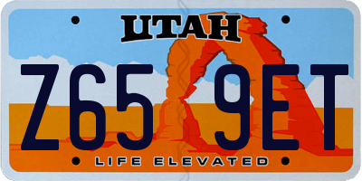 UT license plate Z659ET
