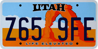 UT license plate Z659FE