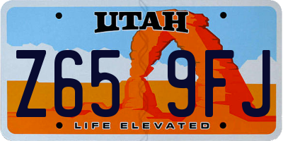 UT license plate Z659FJ