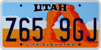 UT license plate Z659GJ