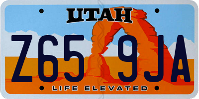 UT license plate Z659JA
