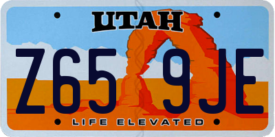 UT license plate Z659JE