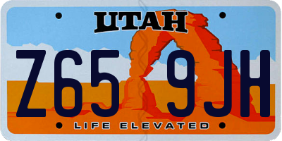 UT license plate Z659JH