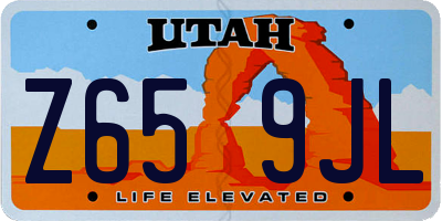 UT license plate Z659JL