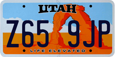UT license plate Z659JP