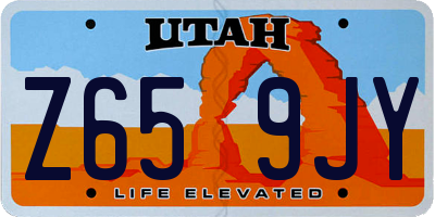 UT license plate Z659JY
