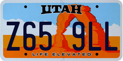 UT license plate Z659LL