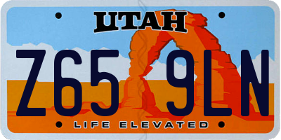 UT license plate Z659LN