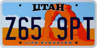 UT license plate Z659PT