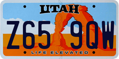 UT license plate Z659QW