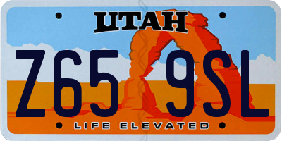 UT license plate Z659SL