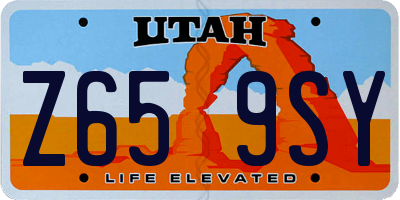 UT license plate Z659SY