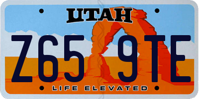 UT license plate Z659TE