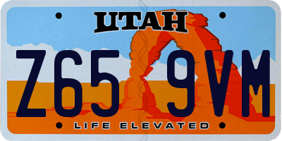 UT license plate Z659VM