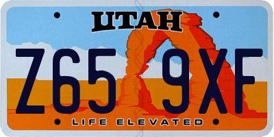 UT license plate Z659XF