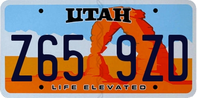 UT license plate Z659ZD
