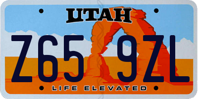 UT license plate Z659ZL