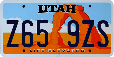UT license plate Z659ZS