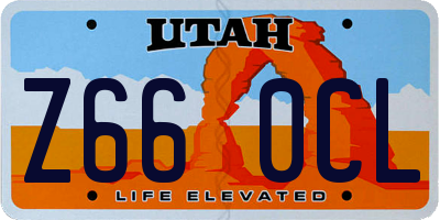 UT license plate Z660CL