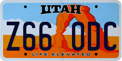 UT license plate Z660DC