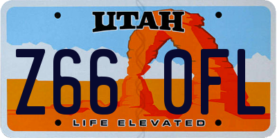 UT license plate Z660FL